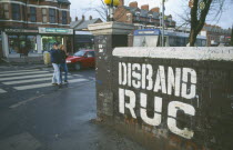 Disband RUC grafitti near Falls Road  Donegall Road area