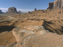 Rock formations from John Ford Point seen in evening light