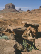 Rock formations from John Ford Point in evening light