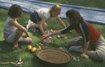 Children on Easter egg hunt.