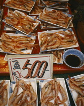 Prawns for sale in the fish market