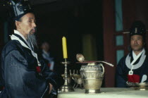 Confucian Priest taking part in Administers Rites in shrine