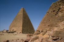 Ancient pyramids at Gebel Barkal.Jebel Barkal