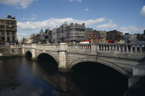 O Connell bridge across the River Liffey.  The original bridge was designed by James Gandon and built 1794-98.Eire Republic Eire Republic Eire Republic Eire Republic Eire Republic