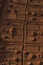 Dogon oracle chart marked out in the sand to predict the future.