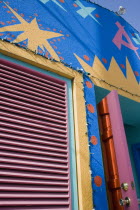 Angry Annies brightly decorated traditional Barbadian food restaurant and bar in Holetown