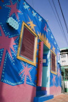 Angry Annies brightly decorated traditional Barbadian food restaurant and bar in Holetown