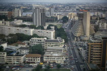 View over the modern capital city