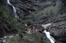 Pilgrims on route to Kedarnath and the sacred source of the River Ganges.