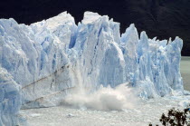 Francisco Perito Moreno National Park.  Ice peaks and pinnacles of glacier.