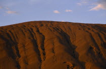 Ayers Rock.  Surface detail at sunset.