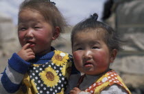 Omnogov  Two Mongolian children