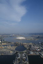 Greenwich Millennium Dome viewed from canary wharf