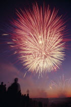 Fireworks over Southsea Castle for D Day commemoration.