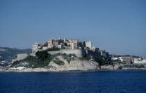 View across sea towards the fortified Citadel