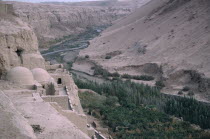 Flaming Mountains siteThought to be the site of a thousand Buddha Caves