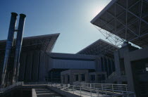 Modern architecture at the Olympic stadium in Athens named Irine  meaning peace.