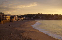 St Jean De Luz main beach at sunset