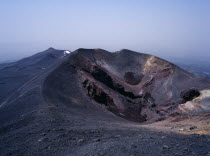 One of the many sub summit craters  volcano