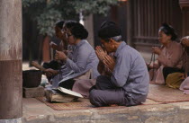 Buddhist worshippers.