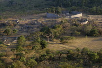 Elevated view over ruins of ancient stone city  thought to be 12th Century AD.