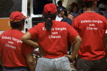 Vargas government representatives wearing pro Chavez T shirts