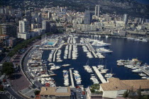 Arial view over the harbour.