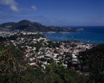 Charlotte Amalie. View overlooking the town and bay houses