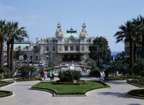 Casino facade seen from formal gardens.