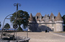 Chateau Montbazillac with old well in the foreground