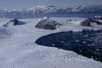 Aerial view of glacier