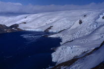 Aerial view of glacier