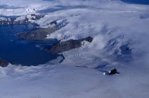 Aerial view of glacier