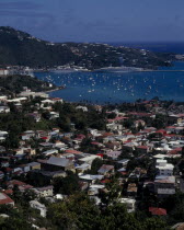 Charlotte Amalie. View overlooking the town and bay Architecture