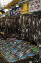 Seafood vendor at Jagalchi Market  the largest fish market in KoreaAsia  South Korea  fish  market  seafood