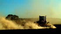 Tractors Ploughing in the DroughtAntipodean Aussie Australian Oceania Oz