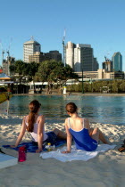 Sunbathers in the Southbank Complex - BrisbaneAntipodean Aussie Australian Oceania Oz