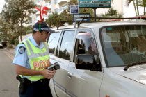 Festive Police Breath Testing DriverAntipodean Aussie Australian Oceania Oz