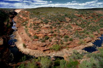 Short Panorama of Murchison Gorge Antipodean Aussie Australian Oceania Oz