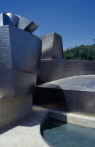 Exterior of the Guggenheim Museum by Frank Gehry.