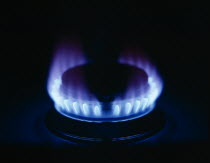 Blue flame on gas cooker ring