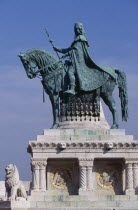 Equestrian statue of St Stephen in front of Matyas Church.Eastern Europe  Matthias Mathias Eastern Europe  Matthias Mathias