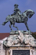 Equestrian statue of Prince Eugene of Savoy  commander of the army that liberated Hungary from Turkish rule in 1686 outside the Royal Palace.Eastern Europe  Eastern Europe