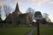 St Andrew s church in a warm evening light.Great Britain UK United Kingdom British Isles