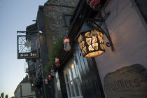 Lantern and sign outside the Star pub.Great Britain UK United Kingdom British Isles Public House