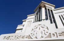 The Basque seaside resort on the Atlantic coast. The Art Deco facade of the Musee de la Mer aquarium and fishing museum