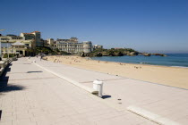 The Basque seaside resort on the Atlantic coast. The Grande Plage beach