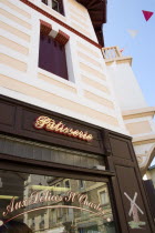 The Basque seaside resort on the Atlantic coast. Patisserie bakery in the commercial centre of the town.