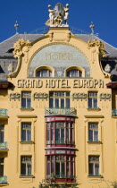 The Art Nouveau Hotel Europa in Wenceslas Square