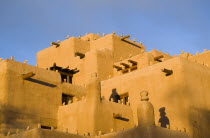 The adobe Pueblo Revival style Inn and Spa on Loretto